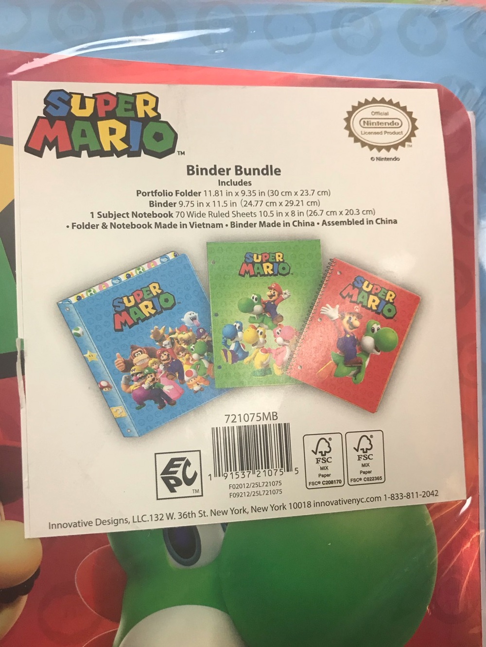 Nintendo Super Mario Binder Bundle - Picture 4 of 4
